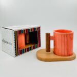 MUG ET SOUS PLAT EN BOIS