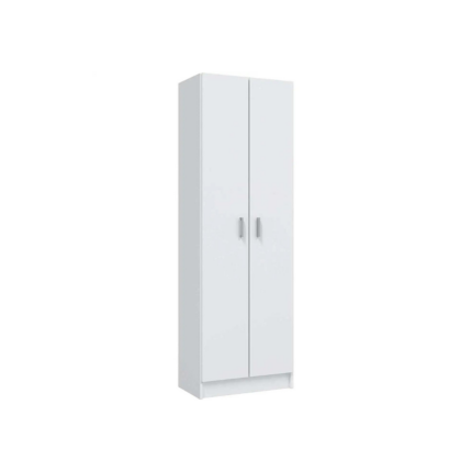 MULTISOS ARMOIRE DE RANGEMENT BLANC 2 PORTES