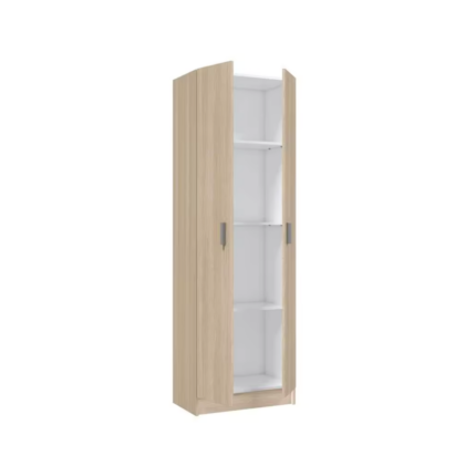 MULTISOS ARMOIRE DE RANGEMENT ROBLE BOIS 2 PORTES