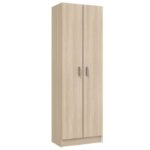 MULTISOS ARMOIRE DE RANGEMENT ROBLE BOIS 2 PORTES