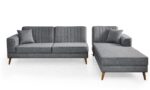 MIRA CORNER DROITE DOUBLE + REST + POUFF