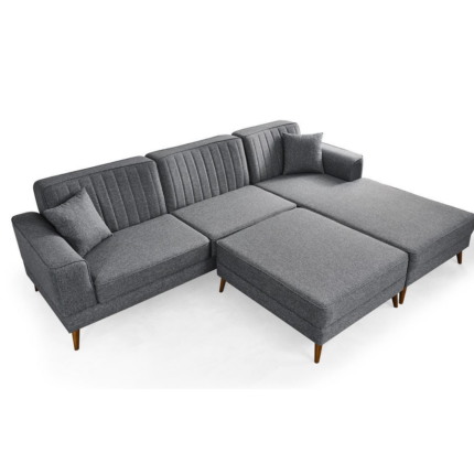 MIRA CORNER DROITE DOUBLE + REST + POUFF