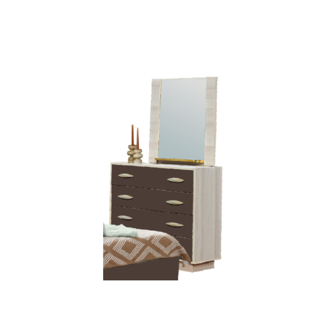 NANCY COMMODE 4 TIROITRS + MIROIR 89x40x86 CM CREME/BEIGE NANCY COMMODE 4 TIROITRS + MIROIR 89x40x86 CM CREME/BEIGE