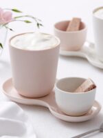 NUDGE SET COFFEE 2 TASSES +ASSIETTE BONBONS ROSEBERRY