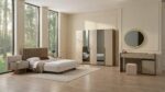 NOVA PACK LIT 160x200CM +2 CHEVETS+COMMODE + MIROIR