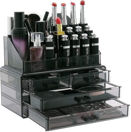 ORGANISATEUR MAQUILLAGE ACRYLIQUE NOIR