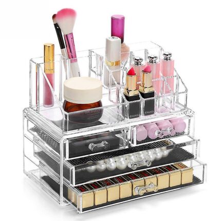 ORGANISATEUR MAQUILLAGE ACRYLIQUE TRANSPARANT