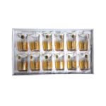 PACK 12 VERRES À THÉ MAROCAIN DORE