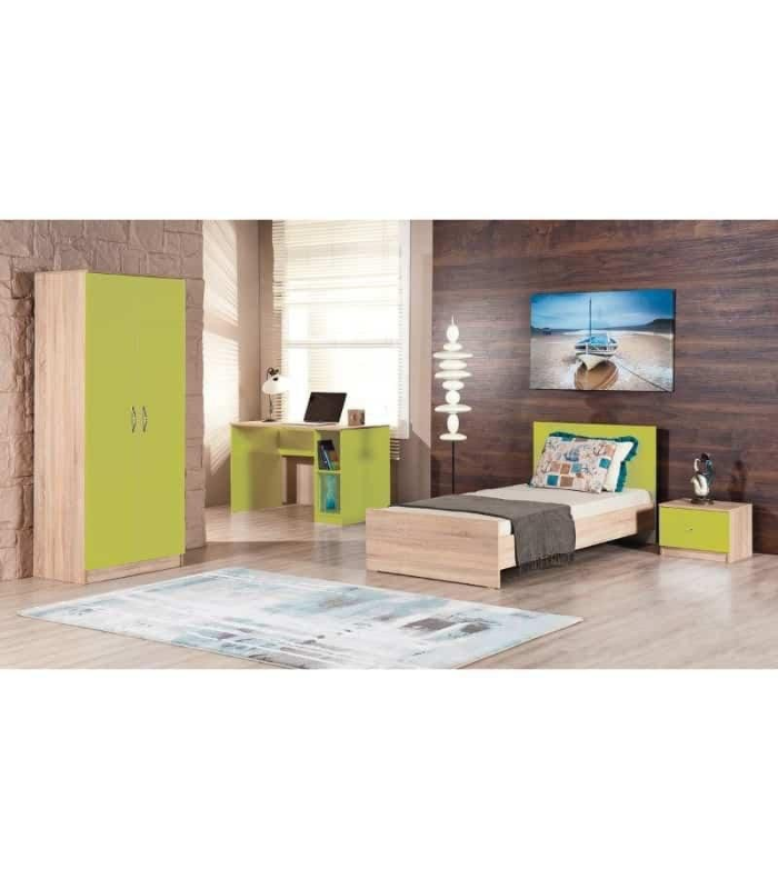 PACK HAPPY LIT + SOMMIER + CHEVET + BUREAU PACK HAPPY LIT + SOMMIER + CHEVET + BUREAU
