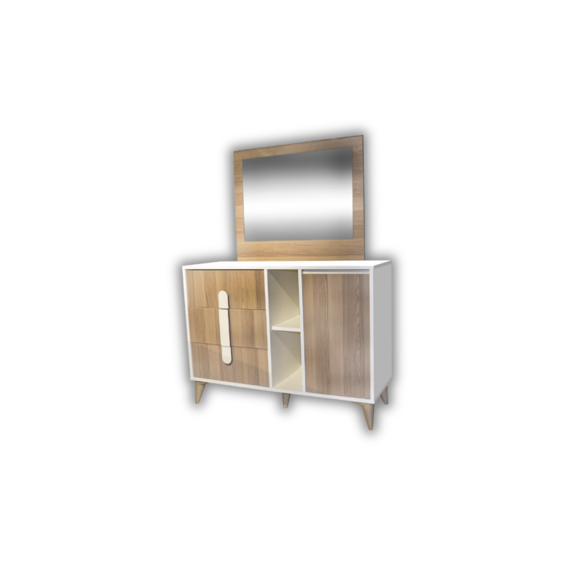 PACK MADISON LIT+SOMMIER AVEC RANGEMENT+ 2 CHEVETS +COMMODE