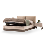PACK MOSS LIT+SOMMIER AVEC RANGEMENT+ 2 CHEVETS +COMMODE+MIROIR