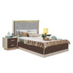 PACK NANCY LIT 140*190 CM + 2 CHEVETS +SOMMIER