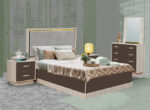 NANCY COMMODE 4 TIROITRS + MIROIR 89x40x86 CM CREME/BEIGE