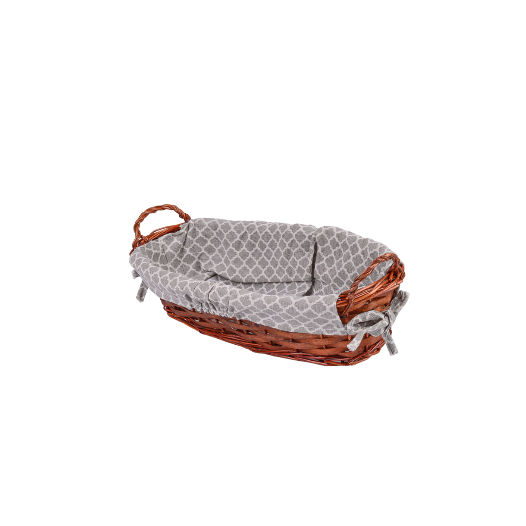 PANIER A PAIN ROND OSIER AVEC DOUBLUR TENDY GRIS PANIER A PAIN ROND OSIER AVEC DOUBLUR TENDY GRIS