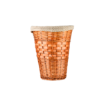 PANIER BLANCHISSERIE OSIER DOUBLURE TENDY BEIGE BLANC 42X52CM