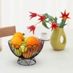 PANIER DE FRUITS EN METAL NOIR 26x26x11 CM