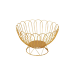 PANIER DE FRUITS EN METAL DOREE 26x26x11 CM