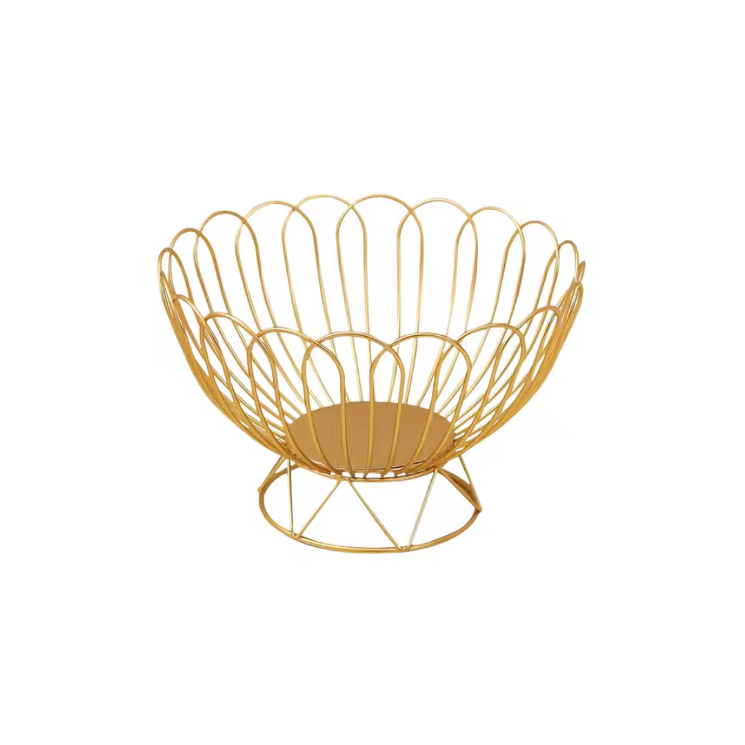 PANIER DE FRUITS EN METAL DOREE 26x26x11 CM PANIER DE FRUITS EN METAL DOREE 26x26x11 CM