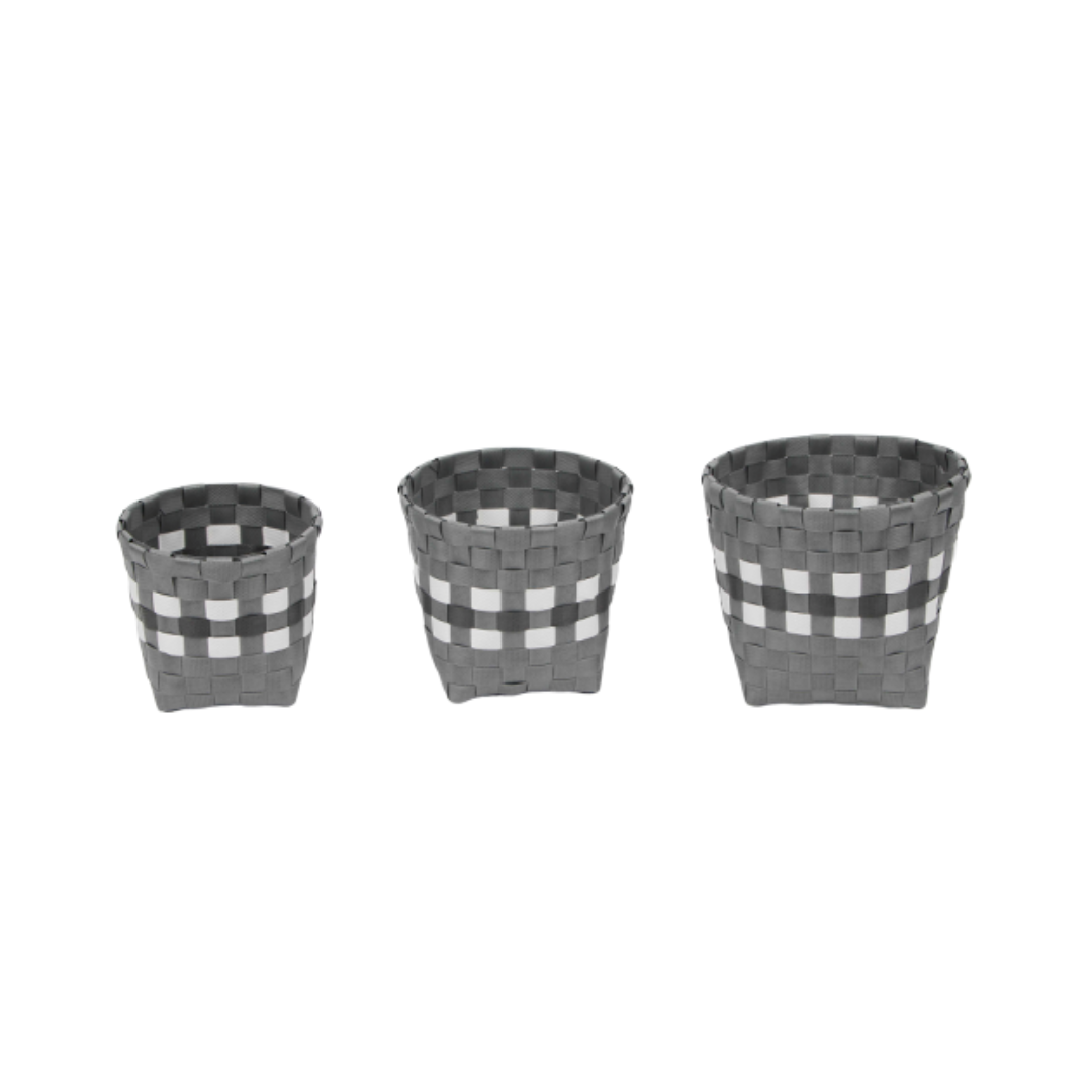 SET OF 3 PANIERS DE BAIN GRIS SET OF 3 PANIERS DE BAIN GRIS