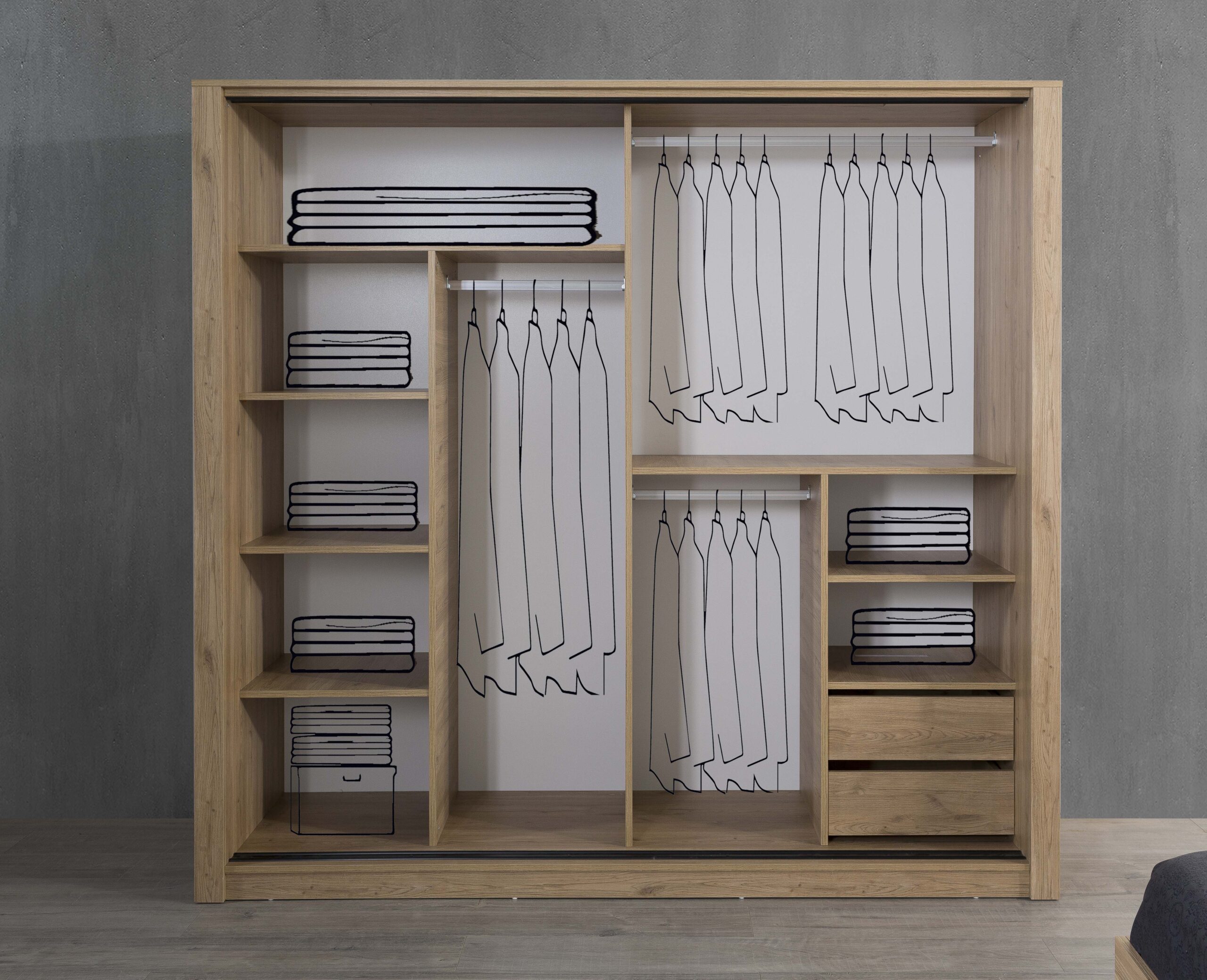 PELIN ARMOIRE 5 COULISSES