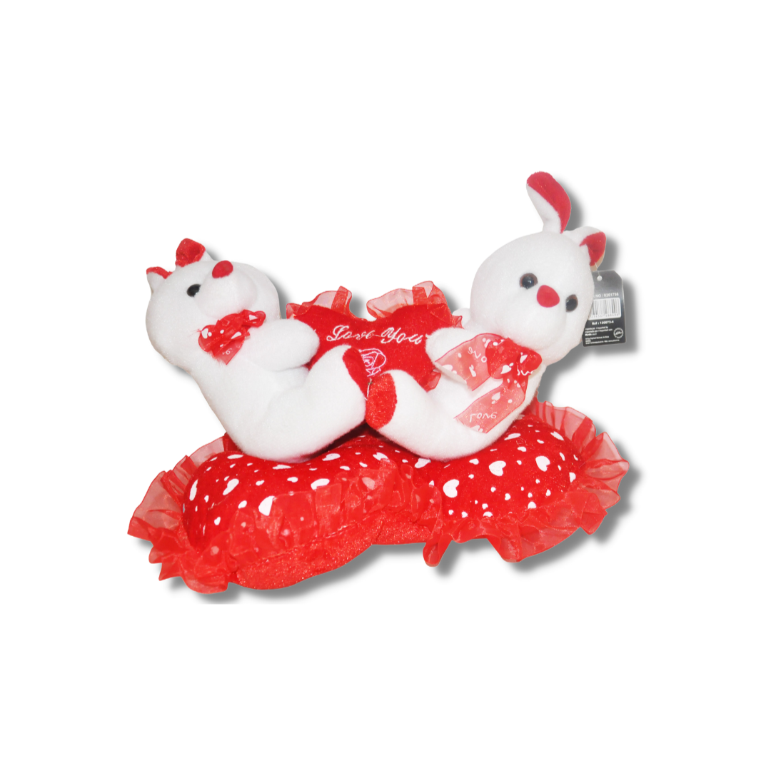 PELUCHE LAPIN COEUR ROUGE /BLANC 28840 PELUCHE LAPIN COEUR ROUGE /BLANC 28840