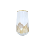 PERA VERRE A EAU 6 PCS LONG EN VERRE DORE