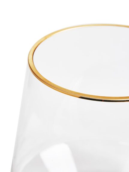 PERA VERRE A EAU 6 PCS LONG EN VERRE DORE