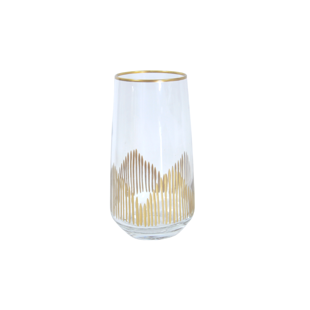 PERA VERRE A EAU 6 PCS LONG EN VERRE DORE PERA VERRE A EAU 6 PCS LONG EN VERRE DORE