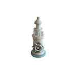 PHARE  EN BOIS AVEC MOTIF ETOILE DE MER  7X7X5,19 CM