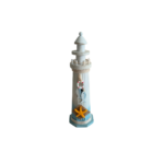 PHARE  EN BOIS AVEC MOTIF ETOILE DE MER 9X9X32 CM