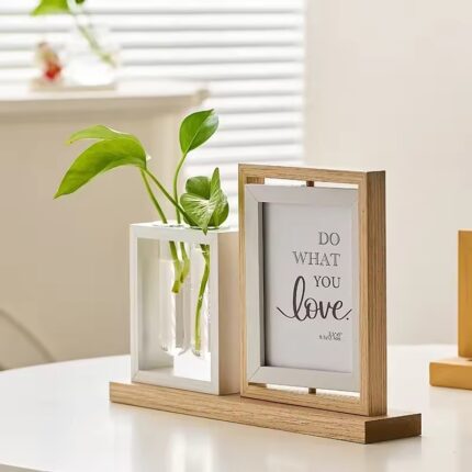 PLANT CADRE PHOTO ROTATIF  AVEC PLANTE ARTIFICIELLE