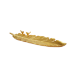 PLAT FEUILLE DECORATIVE FLEUR DORE