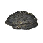 PLAT FLEUR DECORATIVE  DORE