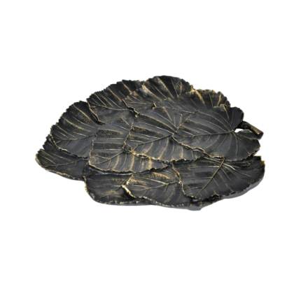 PLAT FLEUR DECORATIVE  DORE