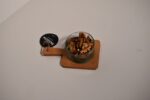 PLATEAU 17X10 CM + 1 VERRINE 8X5 CM ARTISANAT MAROCAIN