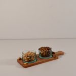 PLATEAU 26,5X10CM + 2 VERRINE 7X4CM ARTISANAT MAROCAIN
