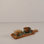 PLATEAU 26,5X10CM + 2 VERRINE 7X4CM ARTISANAT MAROCAIN