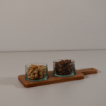 PLATEAU 26,5X10CM + 2 VERRINE 7X4CM ARTISANAT MAROCAIN