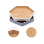 PLATEAU HEXAGONAL BAMBOU S MARINA