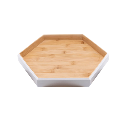 PLATEAU HEXAGONAL BAMBOU L MARINA