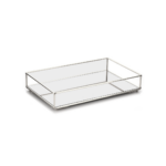 PLATEAU MIROIR RECTANGULAIRE 21*32 CM  ARGENTE