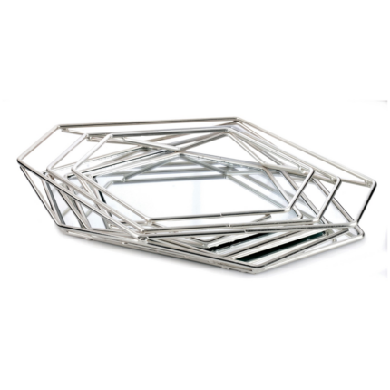 PLATEAU MIRROIR ARGENTE PF