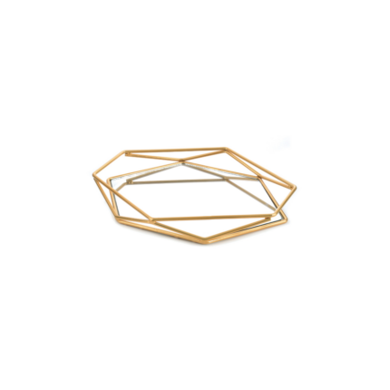 PLATEAU MIRROIR DOREE PF