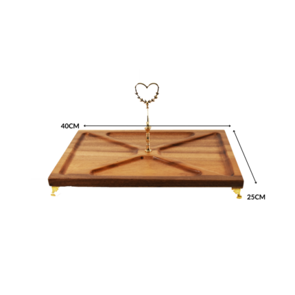 PLATEAU SERVITEUR RECTANGULAIRE AVEC 4 COMPARTIMENTS