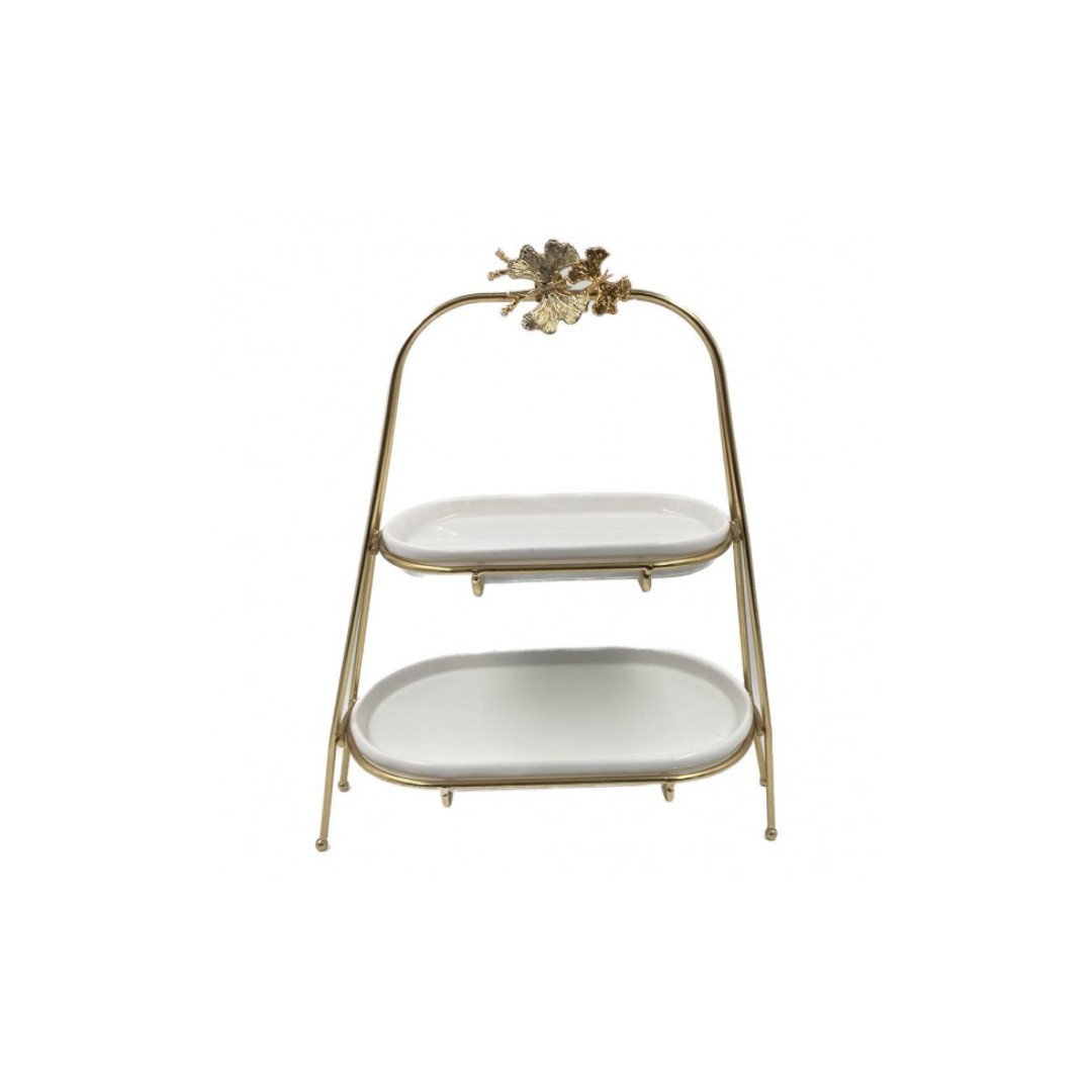 PORT GATEAUX OVALE BLANC SUPPORT DORE PORT GATEAUX OVALE BLANC SUPPORT DORE