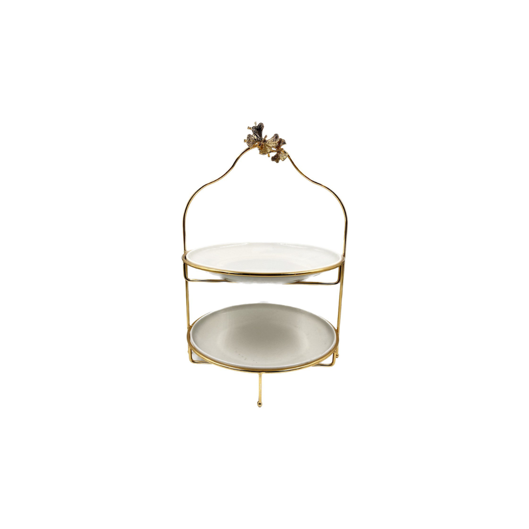 PORTE GATEAUX ROND BLANC SUPPORT DORE PORTE GATEAUX ROND BLANC SUPPORT DORE