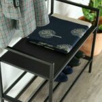 PORTE MANTEAU NOIR METAL MDF