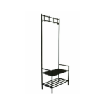 PORTE MANTEAU NOIR METAL MDF