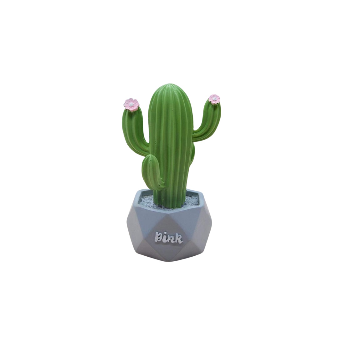 POT CACTUS LUMINEUSE  VERT 15 CM