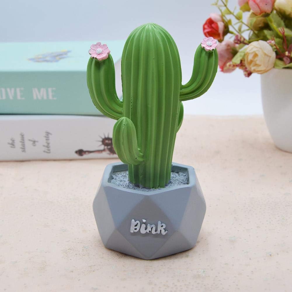POT CACTUS LUMINEUSE  VERT 15 CM